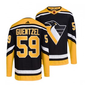 Pittsburgh Penguins Hockeydrakt Jake Guentzel 59 2022-23 Svart Reverse Retro 2.0 Adidas Authentic - Herre